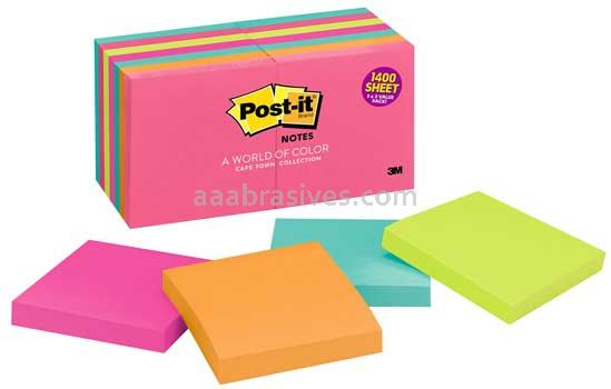 Post-it&trade; Notes 654-14AN 3 in x 3 in Cape Town Collection 3M 7010332750