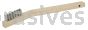 Weiler 44805 Vortec Pro Small Hand Wire Scratch Brush Stainless Steel Fill Wood Handle 3 x 7 Rows