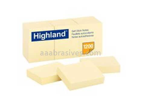 Highland™ Notes 6539 1-1/2 in x 2 in Yellow 3M 7000050089