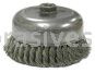 Weiler 12556 6" Double Row Knot Wire Cup Brush .023" Steel Fill 5/8"-11 UNC Nut