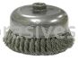 Weiler 12916 6" Double Row Knot Wire Cup Brush .023" Steel Fill 5/8"-11 UNC Nut