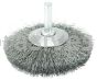 Weiler 17936 3" Stem-Mounted Concave Crimped Wire Wheel .006" Stainless Steel Fill 1/4" Stem