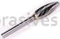 SH-5 1/2x1-1/4x1/4"sk Flame Double Cut Titanium Coated Carbide Burr