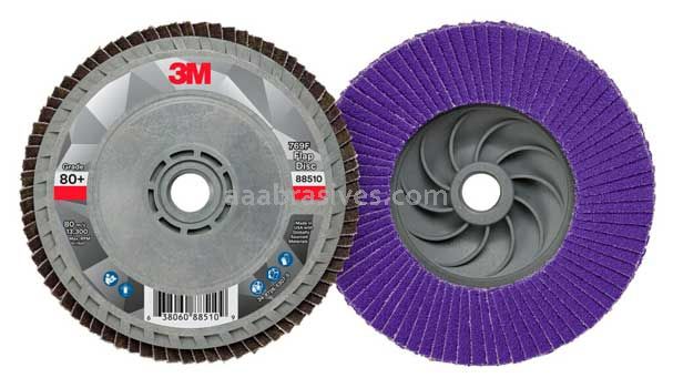 3M™ 7100243876 4-1/2 x 5/8-11 80 Grit 769F T27 Quick Change Flap Disc