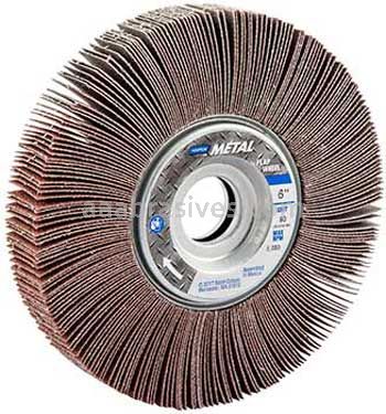 Norton 6 x 1 x 1 P80-X Norton Metalite R265 Large Diameter Flap Wheels