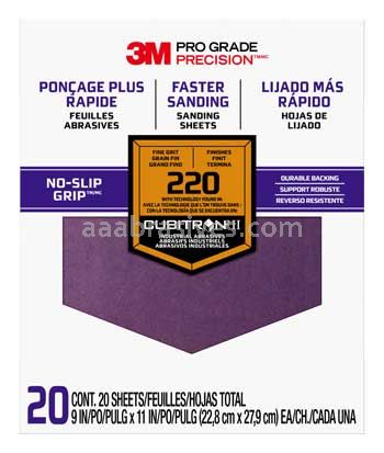 3M™ 7100149061 9 x 11 220 Grit Fine Pro Grade Precision™ Faster Sanding Sheets