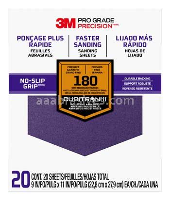 3M&trade; 7100149989 9 x 11 180 Grit Fine Pro Grade Precision&trade; Faster Sanding Sheets