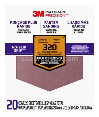 3M™ 7100300526 9 x 11 320 Grit Pro Grade Precision™ Faster Sanding Sheets
