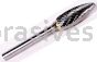 SH-5 1/2x1-1/4x1/4"sk Flame Double Cut Titanium Coated Carbide Burr