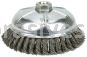 Weiler 36245 Wolverine 6" Knot Wire Cup Brush .025" Steel Fill 5/8"-11 UNC Nut
