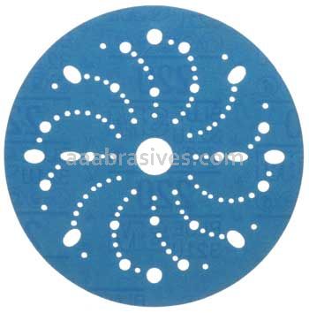 3M™ 7100091095 6” #220 Grit Hookit™ Blue Abrasive Disc 321U Multi-hole