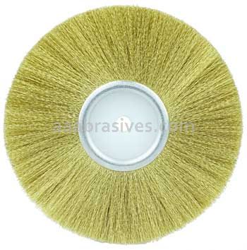 Weiler 22061 4" Plater's Crimped Wire Wheel .004" Brass Fill 1/4" Arbor Hole