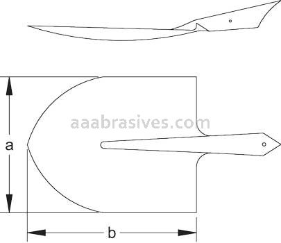 CS Unitec™ EX1006D-280A 240x280mm Rd D-Handle Shovel Nupla handle Aluminum Bronze