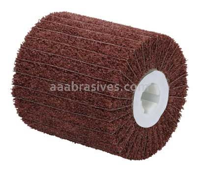 Dynabrade DynaBrite 79472 4 x 4 x 3/4 A120/Medium Interleaf Flap Wheel