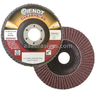 Wendt Abrasives 228022 SUPER Aluminum Oxide Flap Disc 4-1/2" x 5/8-11 Type 27 FG A40