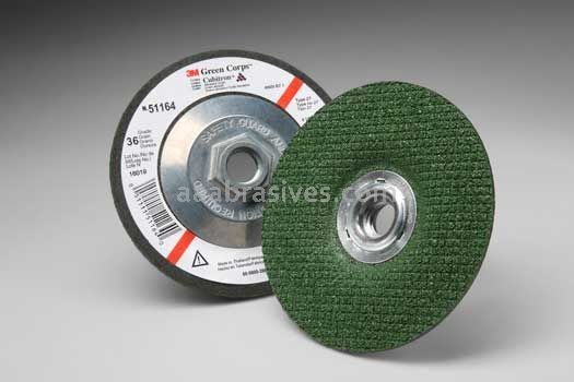 3M™ 7000118597 Green Corps™ 4-1/2 x 1/8 x 5/8-11 T27 Flexible Grinding Wheel