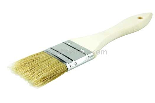 Weiler 40180 1-1/2" Vortec Pro Chip & Oil Brush White Bristle 1-3/4" Trim Length Wood Handle