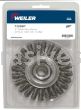 Weiler 13266P Cable Twist Knot Wire Wheel 4" .020" Steel Fill 5/8"-11 UNC Nut Retail Pack