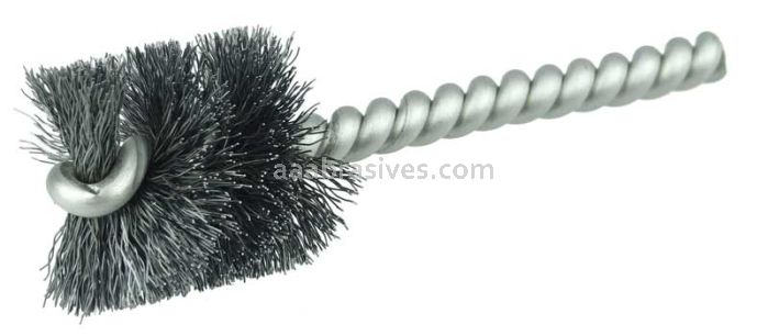 Weiler 21148 15/16" Power Tube Brush .005" Steel Wire Fill 1" Brush Length