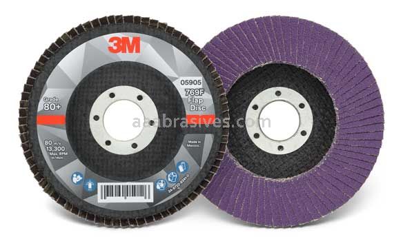 3M™ 7100178016 4-1/2 x 7/8 80+ Grit 769F T27 Flap Disc