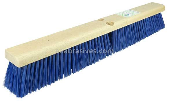 Weiler 42356 24" Green Works Sweep Medium Blue Fill with Rubberwood Block
