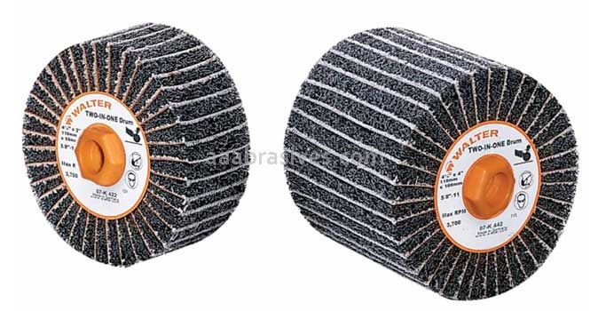 Walter 07K342 4-1/4 x 4 x 5/8-11 80 Grit Two-In-One Drum