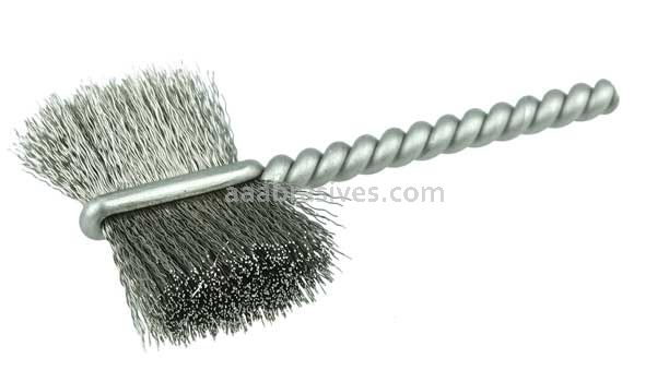 Weiler 21058 1" Power Tube Brush .005" Stainless Steel Wire Fill 5/8" Brush Length
