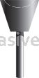 B-102, 5/8x1/2x1/8"sk, Mounted Point, Vitrified, PA/O