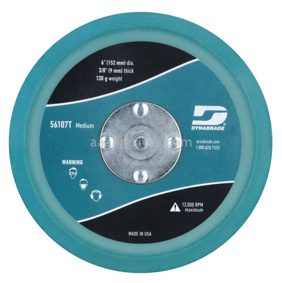 Dynabrade 56107T 6" Non-Vac Vinyl-Face Medium Urethane Extreme Sanding Pads