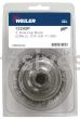 Weiler 13245P 3" Crimped Wire Cup Brush .014" Steel Fill 5/8"-11 UNC Nut Retail Pack