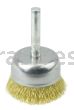 Weiler 14310 1-3/4" Crimped Wire Utility Cup Brush .006" Brass Fill 1/4" Stem
