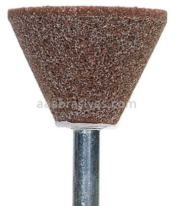 Norton A31 1-3/8 x 1/Gemini 38A M/M4 1/4 x 1-1/2 /Vitrified Bond Mounted Points - A Shapes