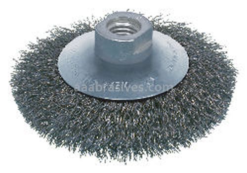 Osborn 4’’ Crimp Tapered Wheel .012” Steel X 5/8-11 NC” AH #99057
