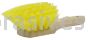 8" Utility Scrub Brush, Palmetto Fill, Short Handle, Wood Block
