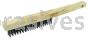 Weiler 25150 Vortec Pro Hand Wire Scratch Brush .012 Carbon Steel Fill Curved Handle 3 x 19 Rows