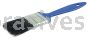 Weiler 40162 1-1/2" Vortec Pro Chip & Oil Brush Black Bristle 1-5/8" Trim Length Plastic Handle