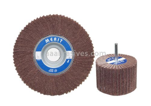 2 x 1-1/2 x 1/4 Shank A/O 180 Merit Spindle Mounted Interleaf Flap Wheel 1 to 1 Ratio