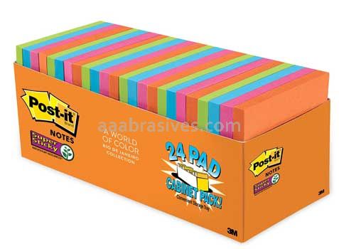 Post-it™ Super Sticky Notes 654-24SSAU-CP 3 in x 3 in Rio de Janeiro Collection 3M 7100083624