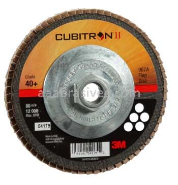 3M™ 7100049189 5 x 5/8-11 40+ Grit 967A T27 Cubitron™ II Flap Disc