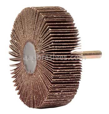 Weiler 52028 3" x 1" Tiger Coated Abrasive Flap Wheel 1/4" Stem 80 AO