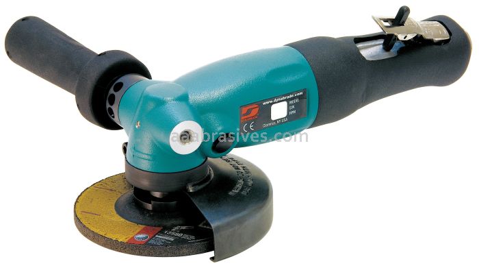 Dynabrade 52632 4-1/2" Right Angle Depressed Center Wheel Grinder 1.3 hp, 12,000 RPM Side Exhaust 5/8"-11 Spindle Thread