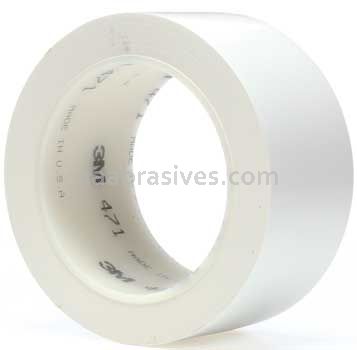 3M&trade; 7000028853 Vinyl Tape 471 White 2" x 36 yards