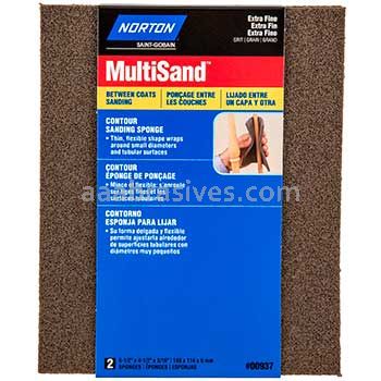 Norton 4-1/2 x 5-1/2 x 3/16 Extra Fine 220 Contour Sanding Sponges