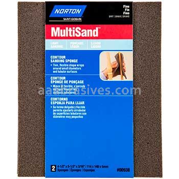 Norton 4-1/2 x 5-1/2 x 3/16 Fine 150 Contour Sanding Sponges