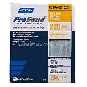 Norton 9 x 11 220 Norton 3X JobPack A259 Sheets