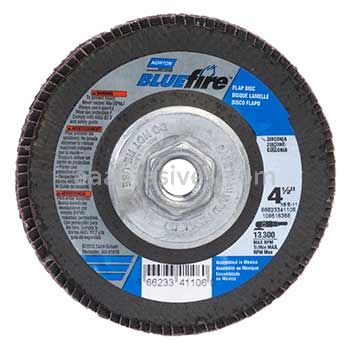 Norton 07660703211 4-1/2 x 5/8-11 40 Grit BlueFire T29 R860 Conical Flap Discs