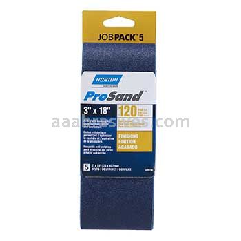 Norton 3 x 18 In. ProSand Cloth Portable Belt 120 Grit R831 ZA
