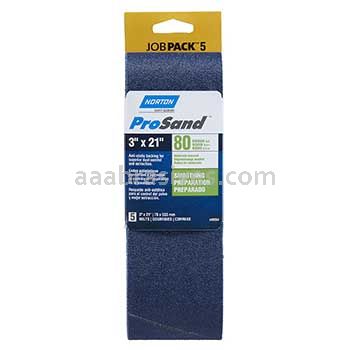 Norton 3 x 21 ProSand Cloth Portable Belt 80 Grit R831 ZA