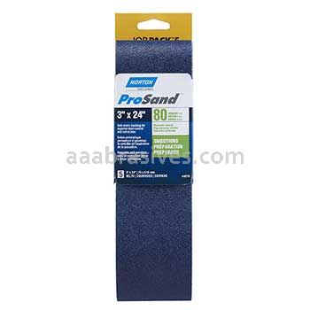 Norton 3 x 24 ProSand Cloth Portable Belt JobPack 80 Grit R831 ZA
