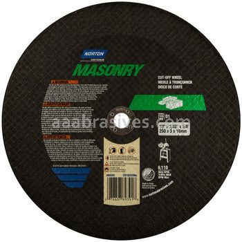 Norton 10 x 3/32 x 5/8 Masonry Reinforced Type 01 Straight Wheels